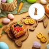 Очаровательный деревянный поднос в форме кролика для семейных встреч, детских дней рождений и безопасной подачи закусок