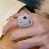Новые модные разноцветные кольца на палец из смолы со стразами для женщин и девочек, милые массивные неровные геометрические кольца, эстетичные ювелирные изделия, подарок