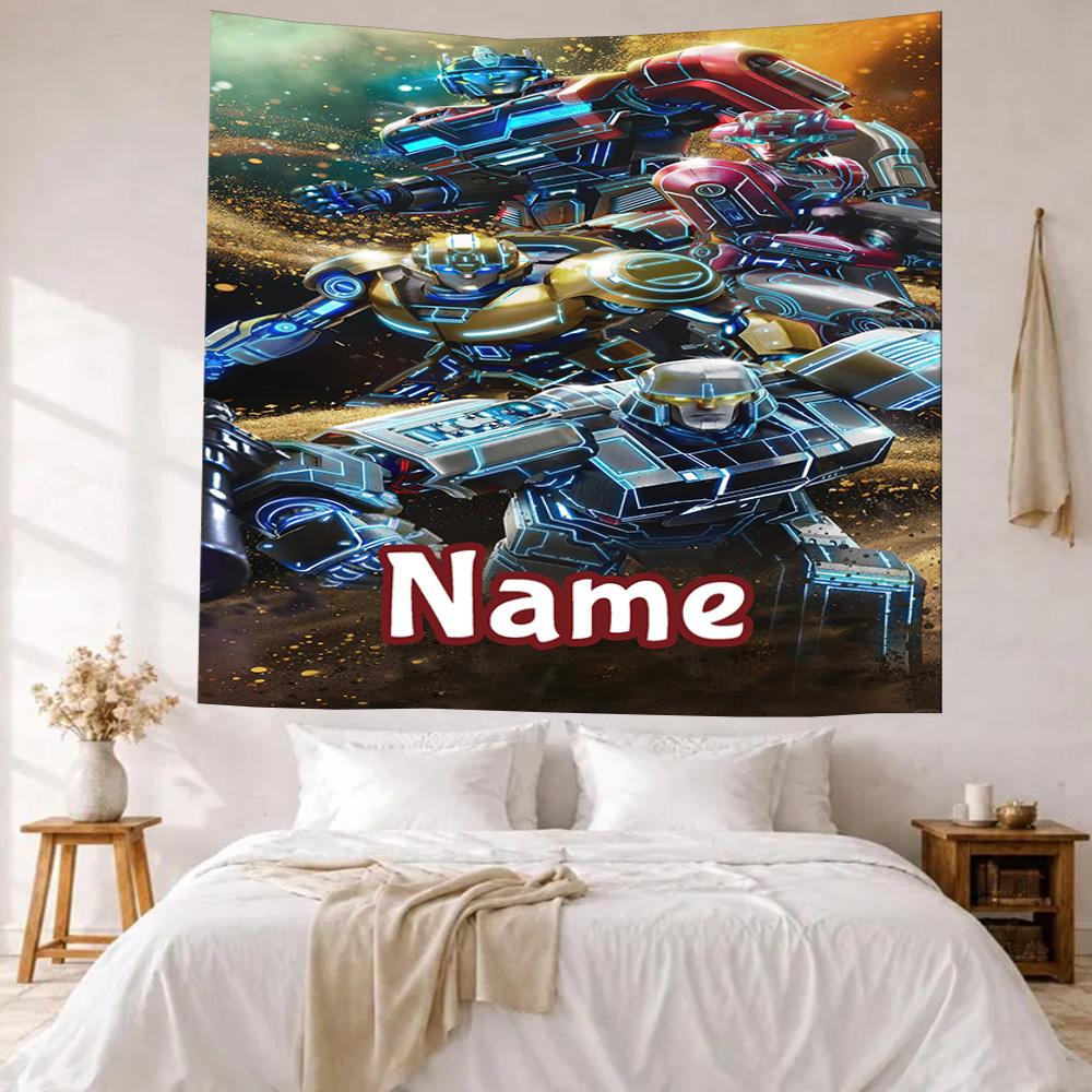 Love Transformers Custom Your Name Wall Decor Tapestry Art For Pet Memorial Birthdaywedding Party Backdrop Family Gift
