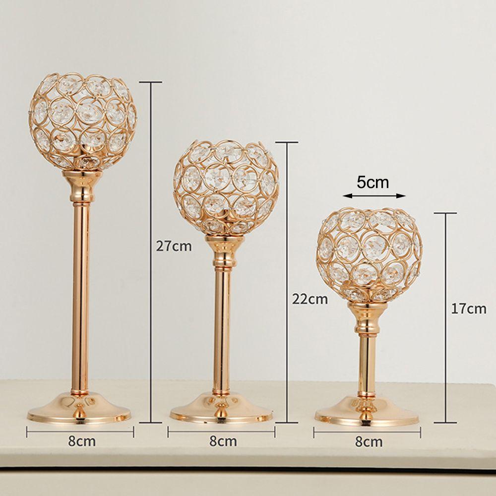 Товары для вечеринок Романтический ужин Подсвечник Золотая хрустальная чаша Подсвечник для чайной свечи Свадьба Церковь