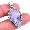 Natural Charoite Gemstone 925 Solid Sterling Silver Jewelry Pendant 1.50'' q1U87