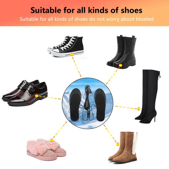 Стельки с подогревом, контроль температуры, режущие нагревательные многоразовые USB-стельки, грелка для ног