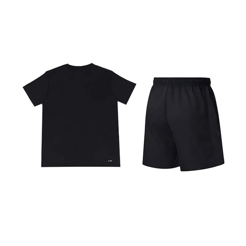 Простой пуловер с круглым вырезом и принтом логотипа Li Ning, быстросохнущий, удобный, модный, универсальный, повседневный спортивный костюм, унисекс костюм YTSU141-2+AKSV843-1