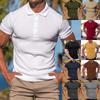 Muscle Polo Shirts for Men Slim Fit Summer Short Sleeve Golf Shirts Fit Shirts Casual Stretch Mock Neck Basic Breathable Button Down Workout T-Shirts