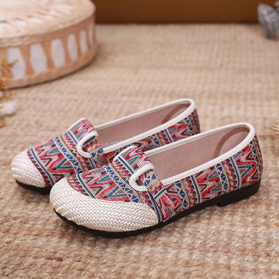 ****** и осень новые старые ******* тканевые туфли модные вышитые туфли дышащие дерзкие туфли с круглой головкой для матерей среднего и пожилого возраста повседневные женщины