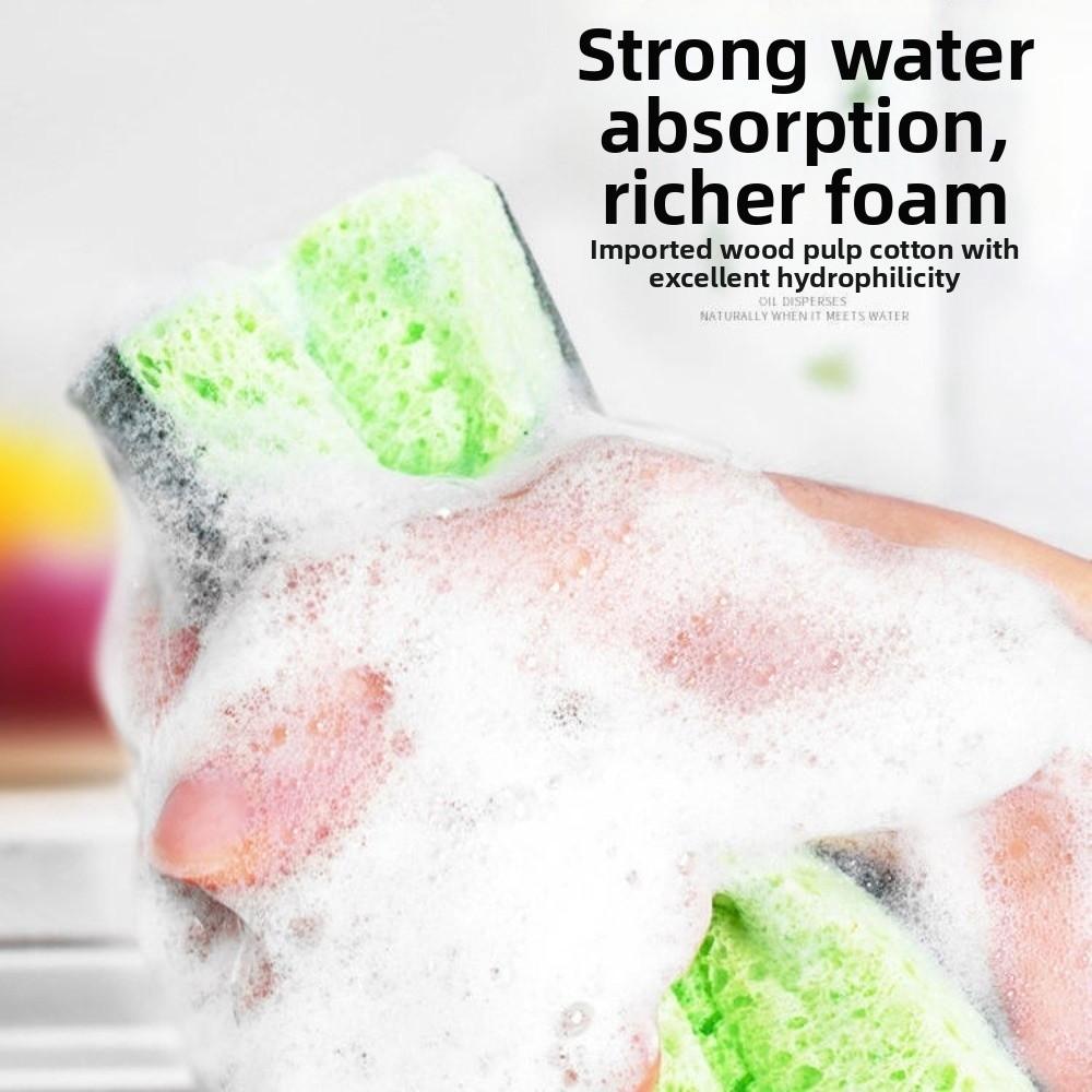 5Pcs Double-Side Cleaning Sponge Absorbing Descaling Cleaning Rub Kitchen Sink Cleaning