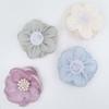 5Pcs Beads Center 3D Chiffon Flower Chiffon DIY Sewing Applique Sewing Artificial Flower