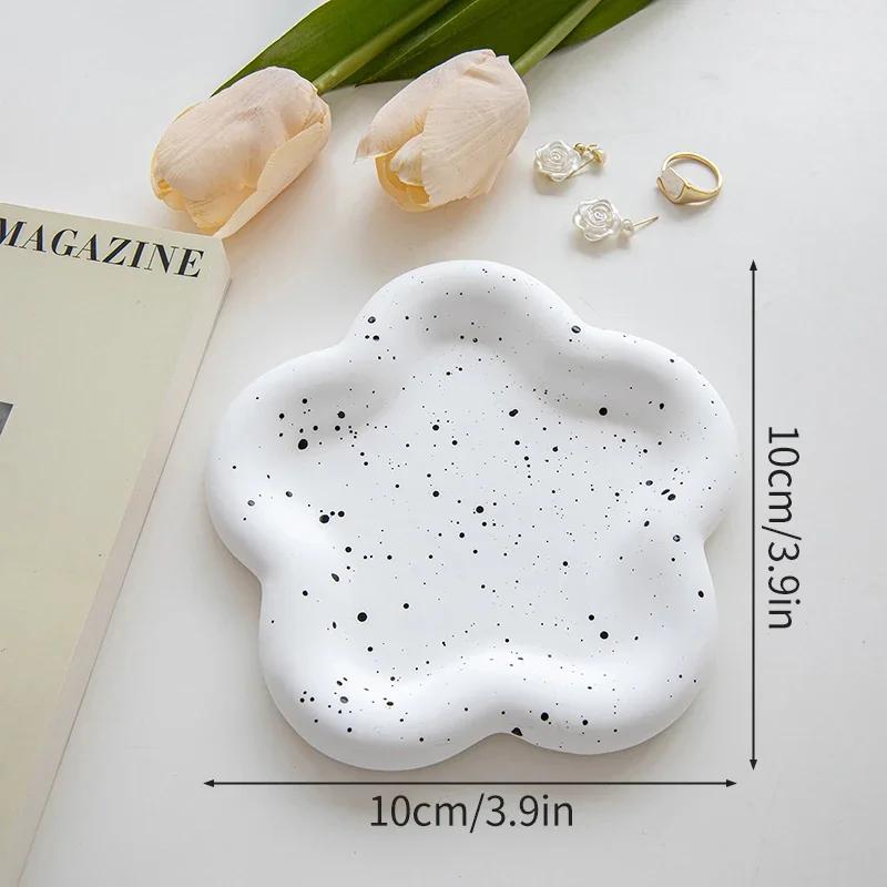 Креативное хранение Поднос для ювелирных изделий Фотореквизит Декоративные подносы Тарелка для безделушек Настольная чаша для колец Домашний декор Аксессуары