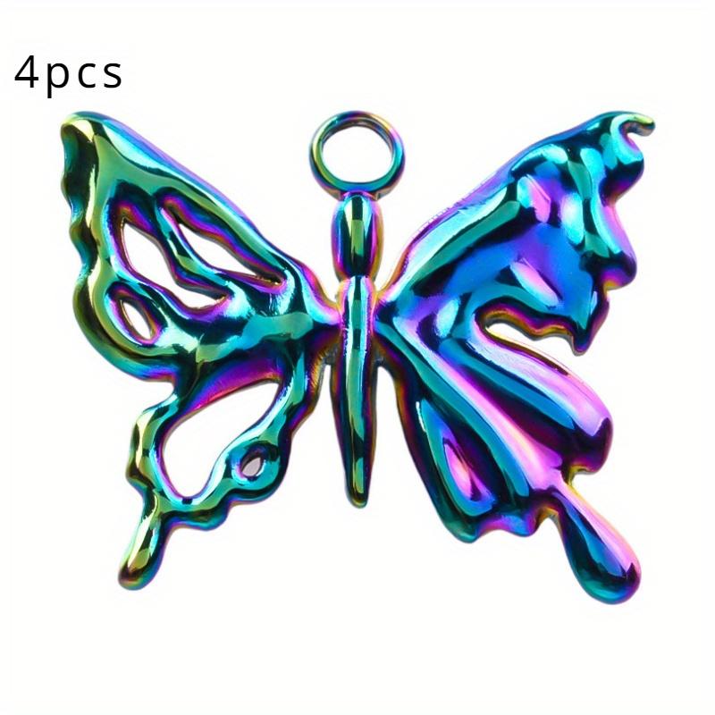 4pcs stainless steel sweet butterfly accessories DIY handmade jewelry necklace butterfly decoration accessories