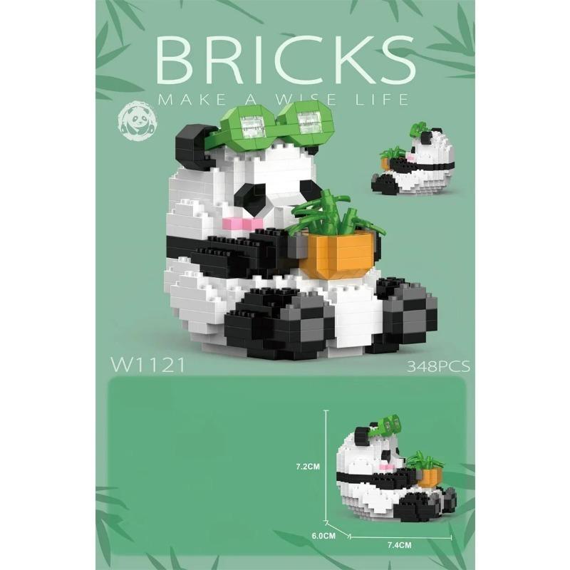 Набор для строительства «Панда из бамбука», милые китайские наборы строительных блоков «Панда», обучающие игрушки для самостоятельной сборки, кирпичи, мини-модели животных