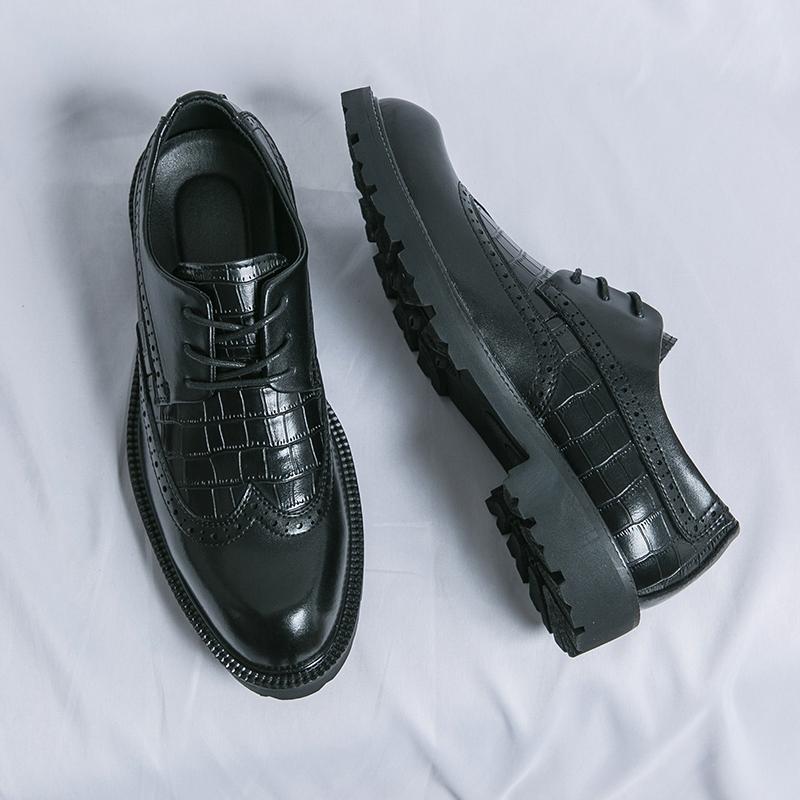 Классические фирменные мужские туфли-броги на шнуровке с массажной подошвой, мужские туфли-оксфорды, универсальные кожаные деловые туфли, бесплатная доставка