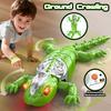Electric Remote Control Gecko Toy with LED Eyes 360 Degrees Spin Rechargeable RC Wall Crawler Lizard Toddlers Wall Climbing Gecko Prank Toy