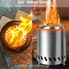 1/2Pcs Stainless Steel Mini Desktop Firepit Outdoor Backyard Patio Wood Burning Fireplace