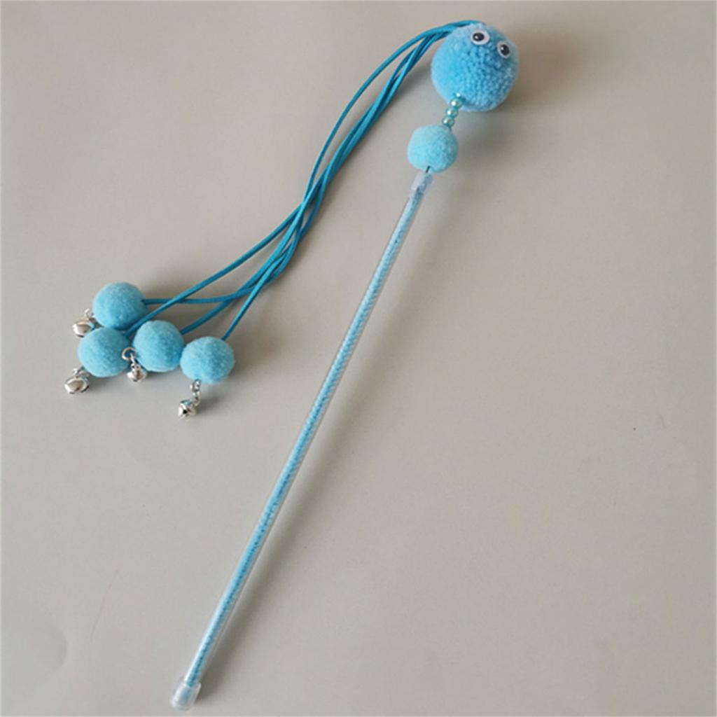 Кошачья палочка-дразнилка с маленькими колокольчиками, длинная интерактивная палочка, игрушка для кошек, кисточка, преследование, забавные инструменты для дрессировки домашних животных для кошек