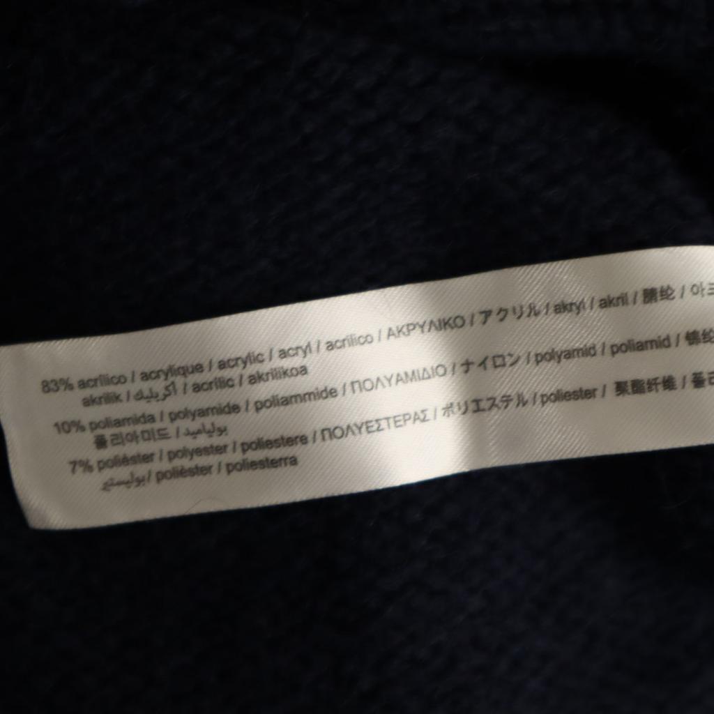 Новый ZARA Длинный вязаный кардиган L Темно-синий Женский Б/У