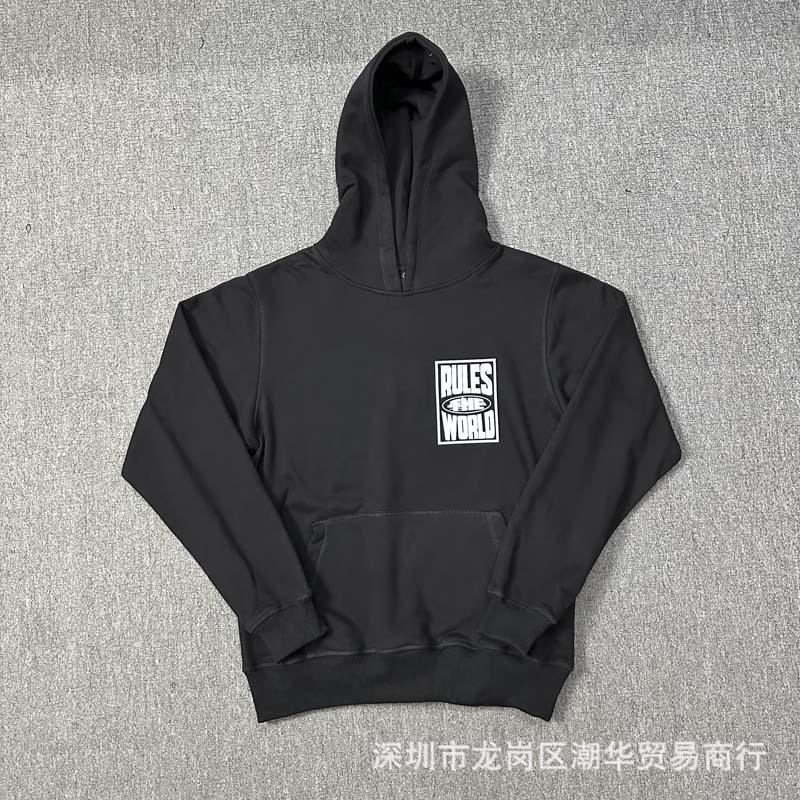 24SS Cross-border European and American trendy brand Corteiz Alcatraz small label on the chest letter printing hooded sweater hoodie winter