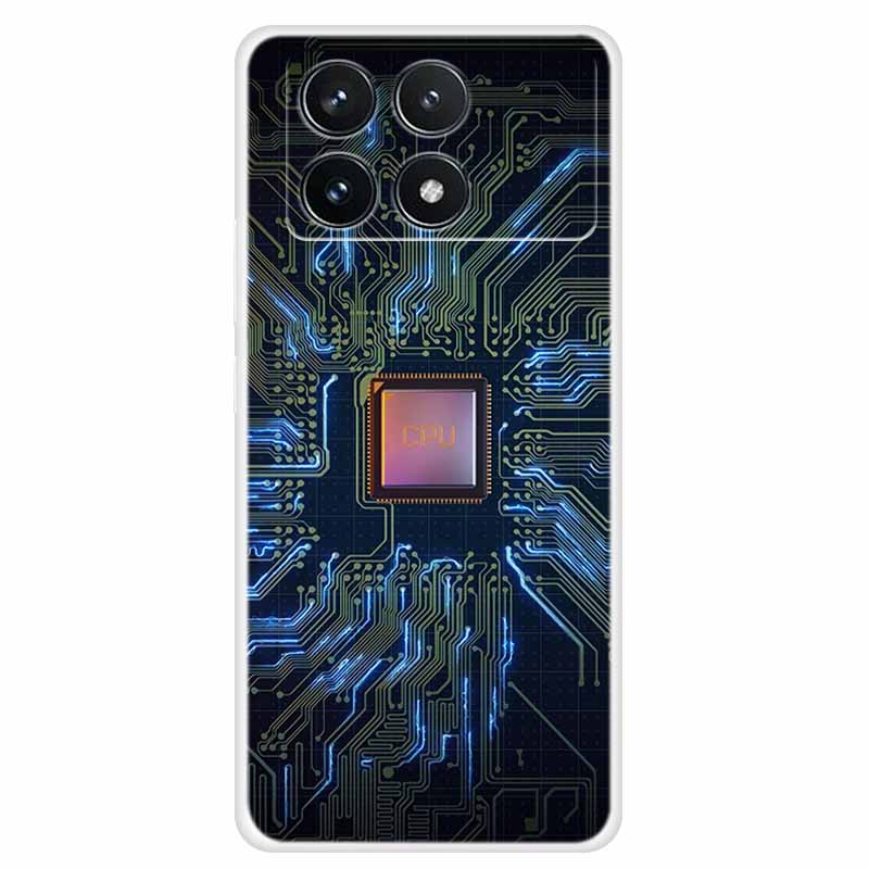 Clear Cover For Xiaomi Poco F6 Pro Case 2024 Paint Soft Silicone TPU Back Cases For Xiaomi Poco F6 Pro 5G Phone Cover Capa Coque