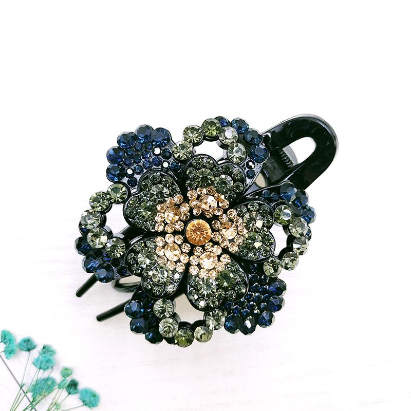 1 шт. Заколки-крабы для волос, Заколки для волос, Шпилька, Женский зажим для волос, Модный зажим-уточка, Пластик, Стразы