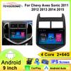 2 din Android автомобильный радиоприемник мультимедийный плеер Carplay Auto GPS навигация WIFI для Chevrolet Aveo 2 Sonic T300 2011 2012 2013-2015