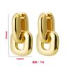 Copper Base Interlocking Earrings Oval Shape Double Loop Earrings  Fashion Accessories