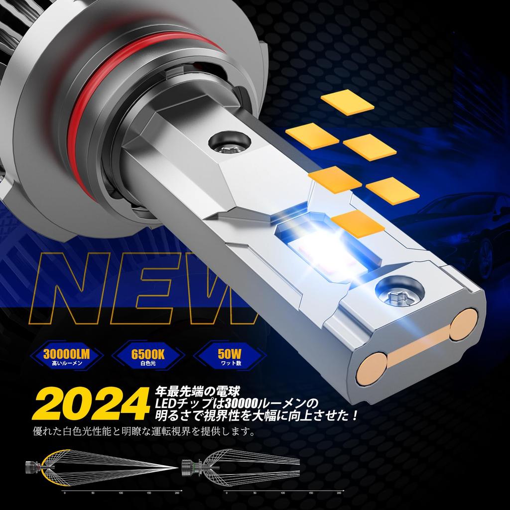 9012 LED Headlight, For Cars, Compatible with Vehicle Inspection, LED Bulb, Hi/Lo, High Brightness,