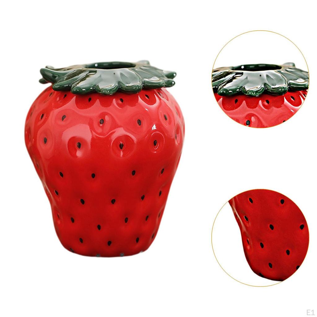 Керамическая ваза декоративная в форме клубники многоцелевая полка художественная креативная