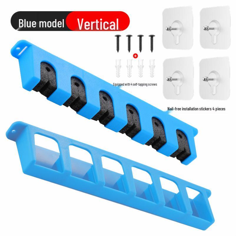 Multi-functional Wall-mounted Fishing Rod Rack - Hole-free Display and Storage