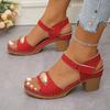 Fashion Women's Chunky Heel Sandals Summer 2025 Fashion Outdoor Beach Shoes Lightweight High Heeled Casual Sandals for Women