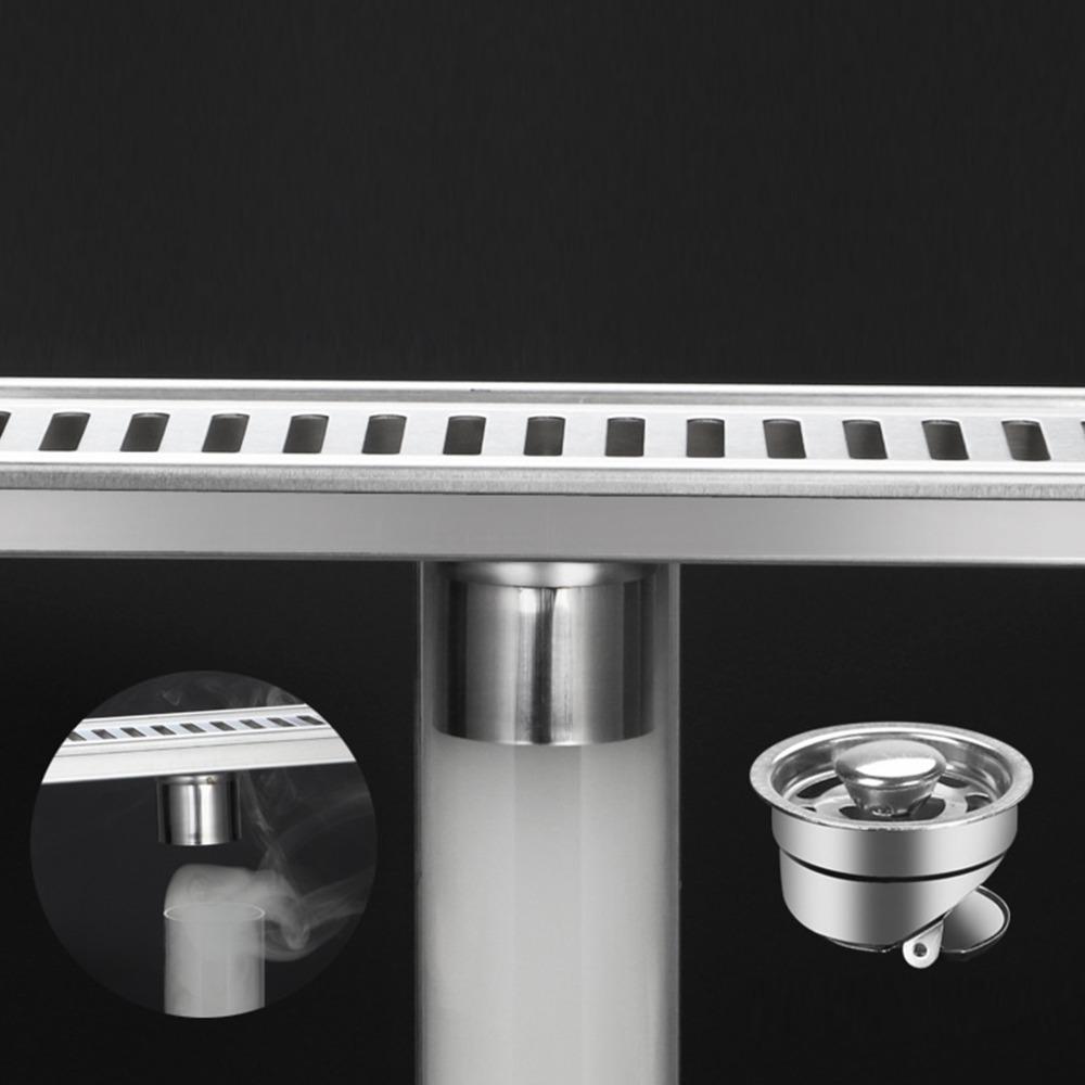 Rectangle Shape Floor Drain SUS304 Stainless Steel Shower Floor Drain Practical Shower Drain Home