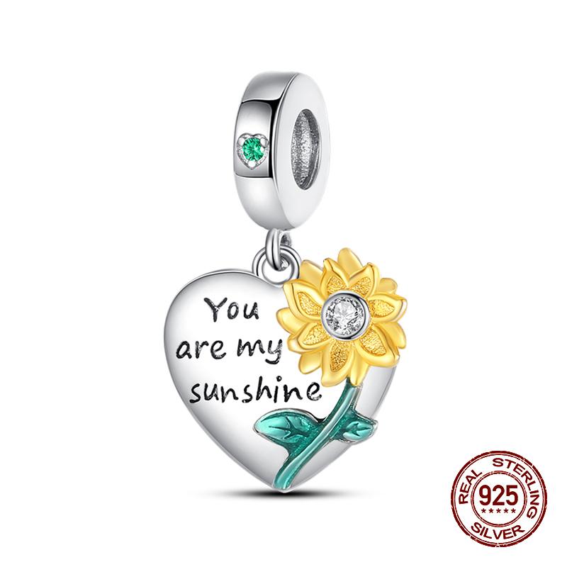 925 Sterling Silver Butterfly Tulip Iris Flower Charms Beads Fit 925 Original Bracelets Fine DIY Valentine Jewelry Gifts