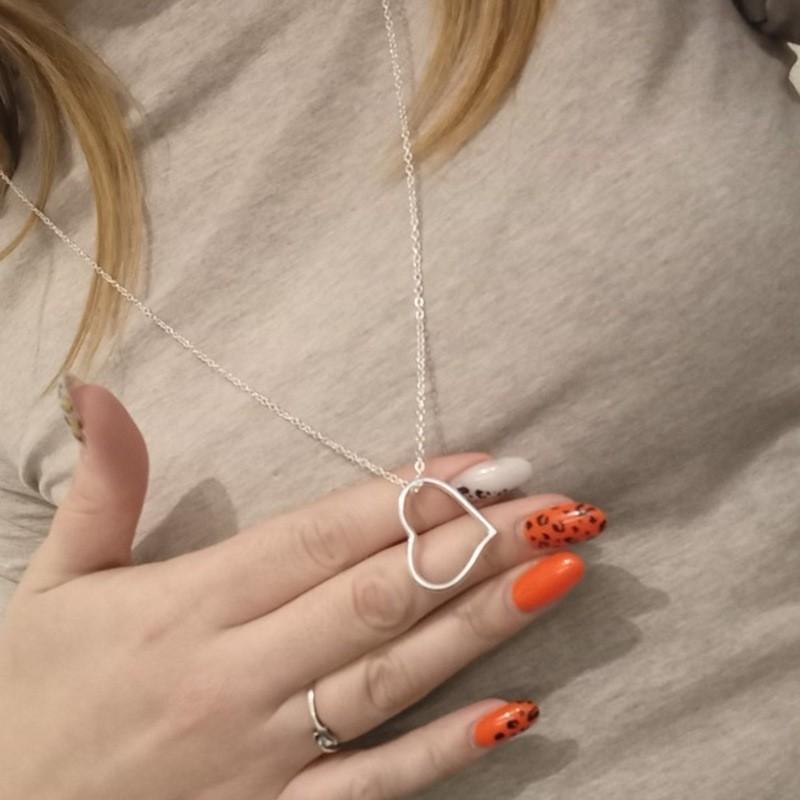 Простой металлический стиль, сексуальный, полый, форма сердца-персика, длинная цепочка-свитер, ожерелье, ожерелье, ожерелье