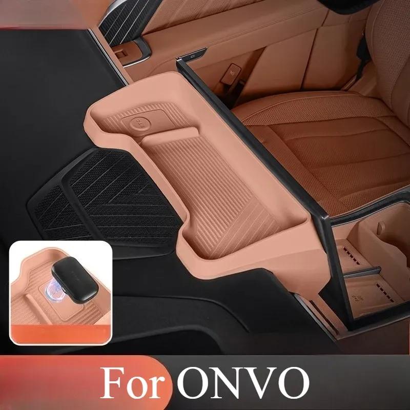 Silicone Rear Central Control Screen Storage Box for ONVO L90 - ETC Organizer Car Interior Accessory