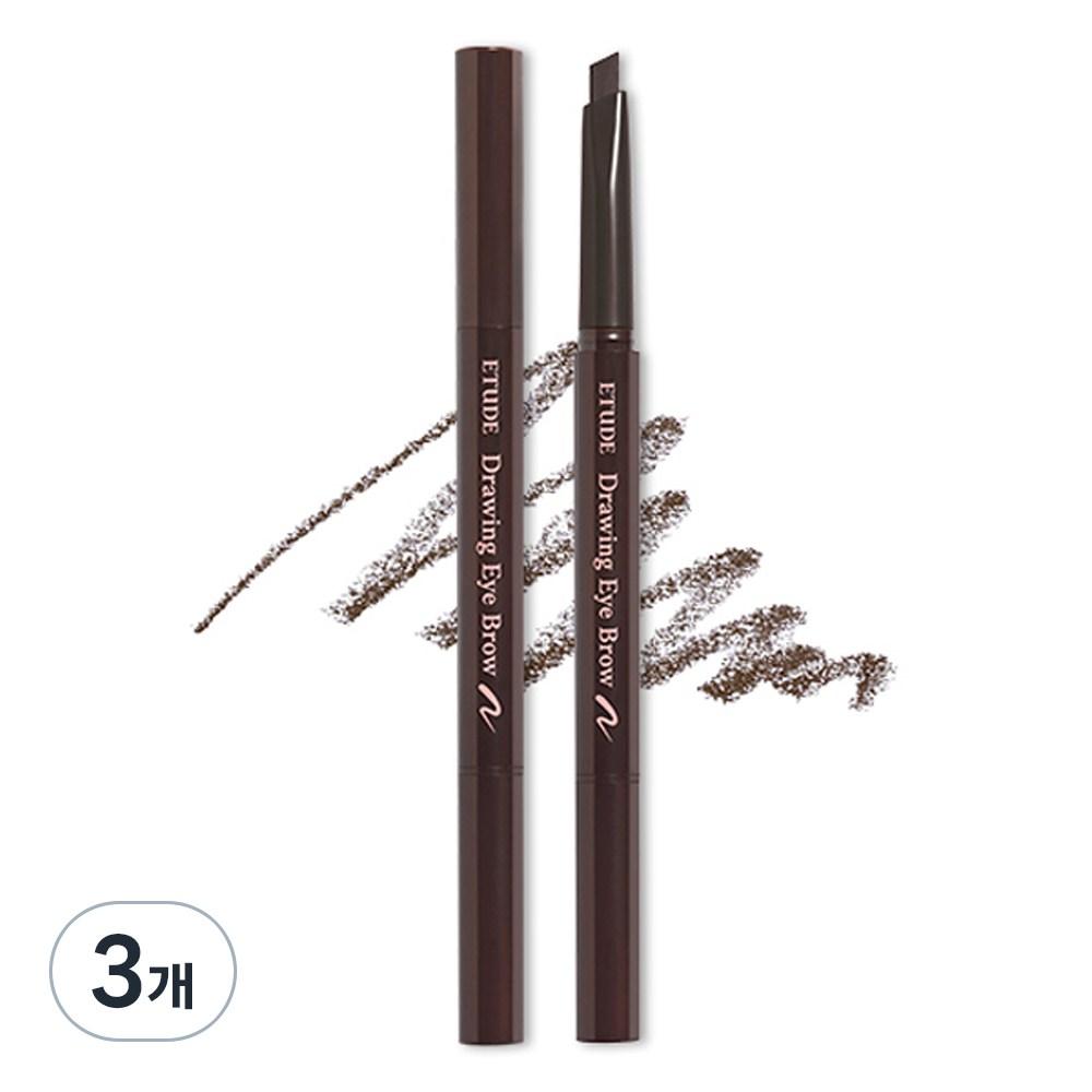Etude Новый автоматический карандаш для бровей Drawing Eyebrow 0,25 г, нет. 1 Темно-коричневый, 3 шт.