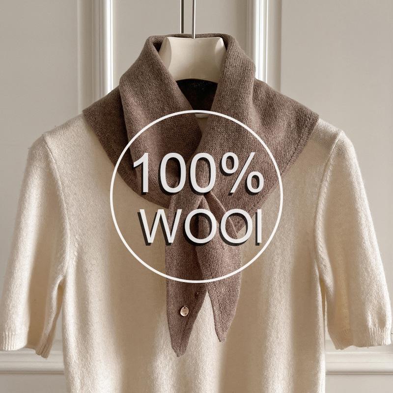 100% Шерсть Британский Вязаный Треугольный Шарф Нишевый Треугольный Шарф Женский Платок на Голову Зимний Шарф Многофункциональный Теплый Вязаный Шарф
