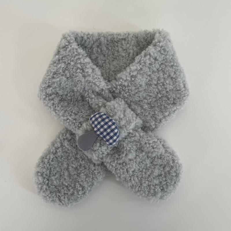 Корейский мультяшный гриб Детский шарф: Унисекс, Утолщенный перекрестный шарф-воротник