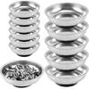 FUNSUEI 12 Packs 6 Inch And 3 Inch Magnetic Tray Set, Stainless Steel Magnetic Bowl, Round Magnetic Parts Tray For P, Screws, Bolts, Nuts, Small