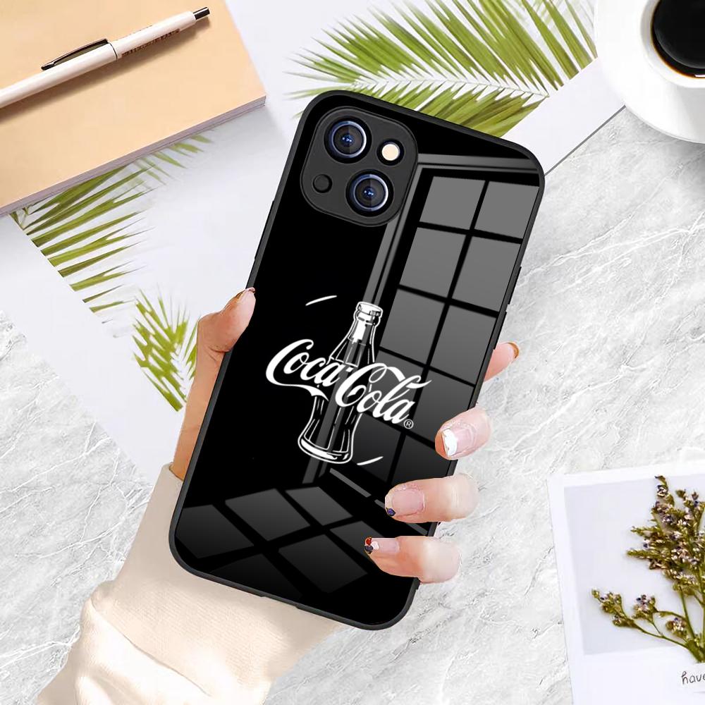 Чехол для телефона A-coca-ES C-colaES Напиток Для IPhone 17 Pro Max 16 15 14 Pro Max 13 11 X Xs Xr 8 7Plus Стеклянная Крышка