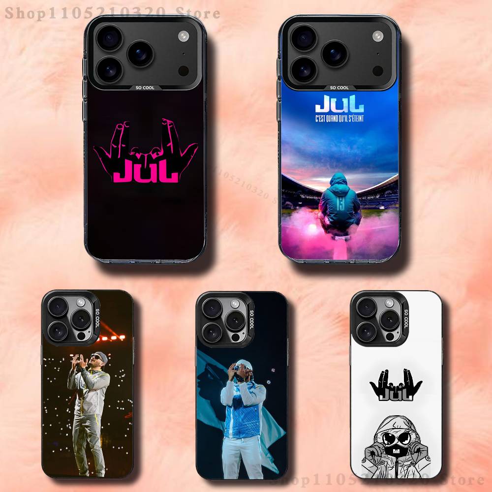 Чехол для телефона от рэпера J-JUL для iPhone 17,16,15,14,13,12,11,Pro,Max,Plus,E,Air,Mini Черный ТПУ Чехол