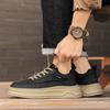 Fashion New Genuine Leather Men Walking Vulcanized Shoes Comfy All-match Outdoor Platform Sneakers Antiskid Casual Lace-up Oxford Shoes