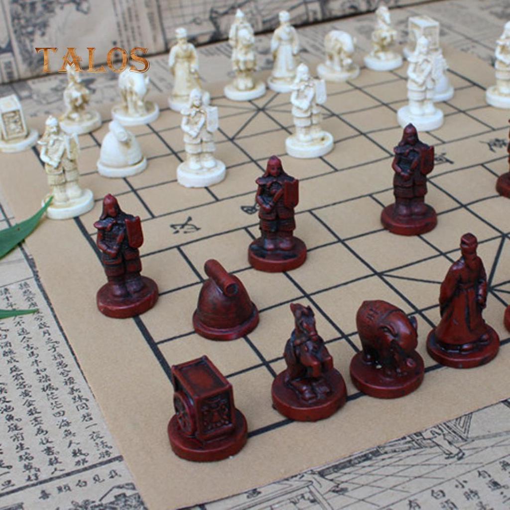 Vintage Chinese Terra Cotta Warriors Chess Game Collectibles Entertainment Gifts