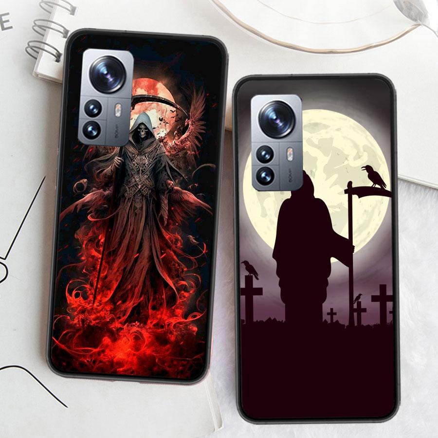 Чехол для телефона Смерть Жнец Череп для Xiaomi Poco X7 X6 X5 X4 X3 GT NFC M4 M5 Pro 5G M3 Mi F6 F5 F4 F3 F2 F1 Capa Coque TPU Cov