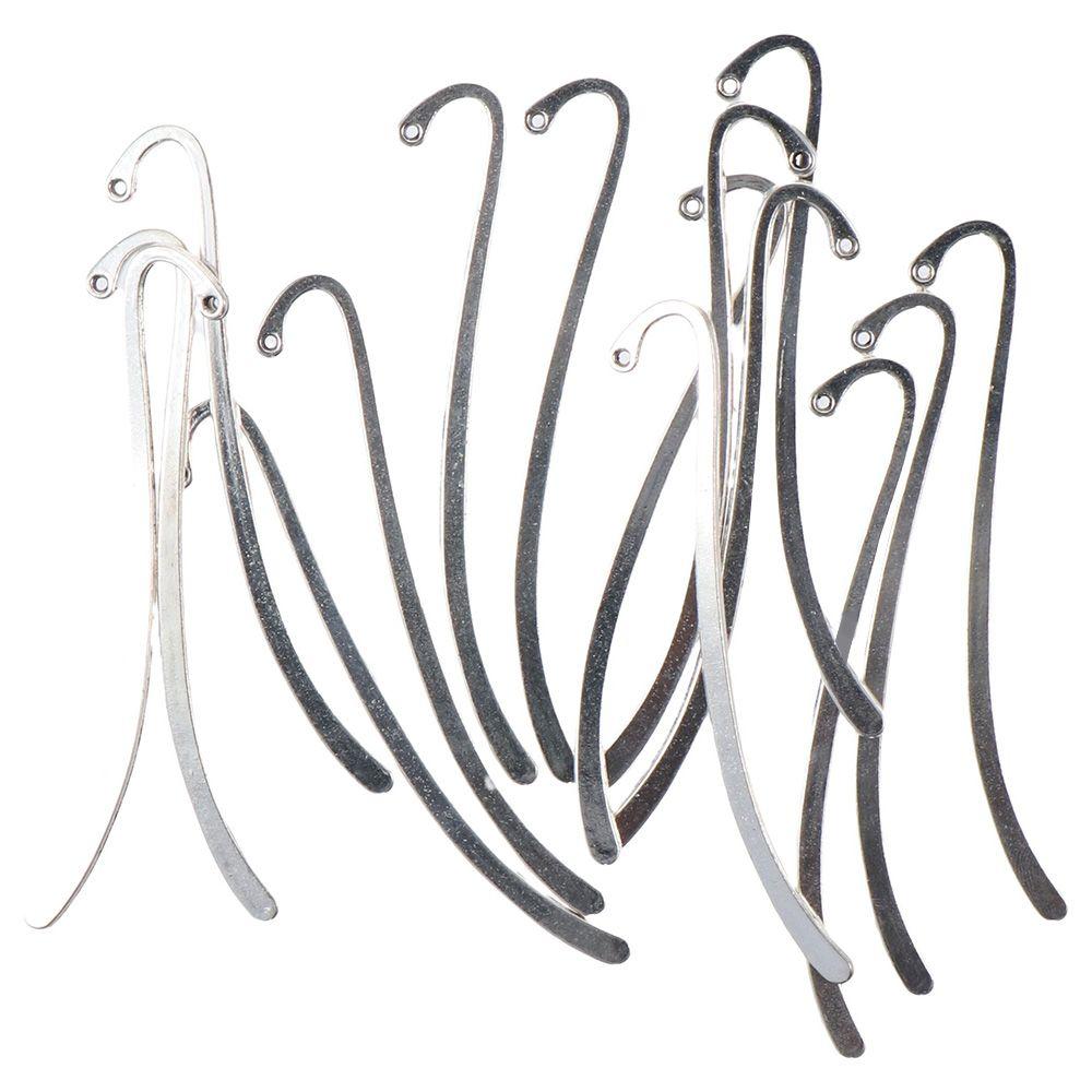 15 Pcs Carved 15 Pcs Bookmarks Silver Plated Book Clip Metal Pagination Mark Gift