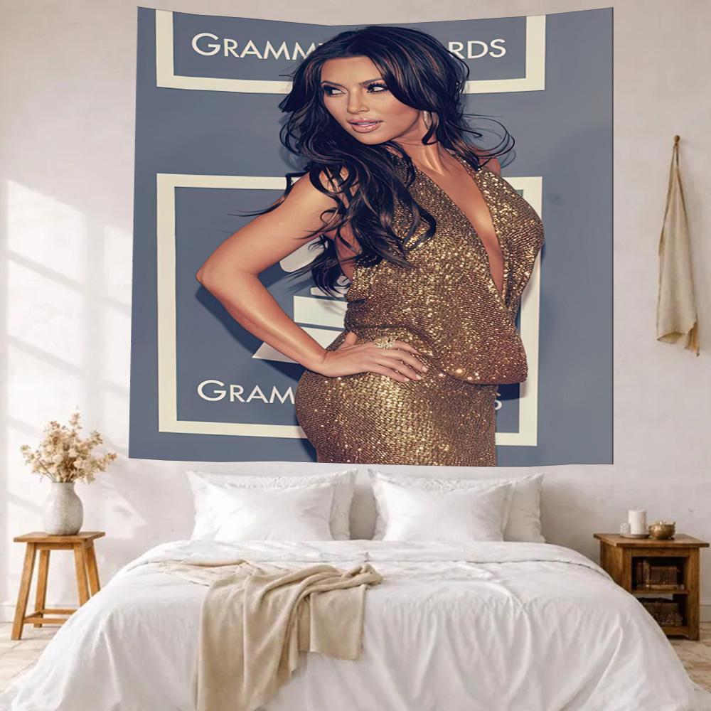 Kim Kardashian1 Wall Decor Tapestry Art For Pet Memorial Birthdaywedding Party Backdrop Family Gift