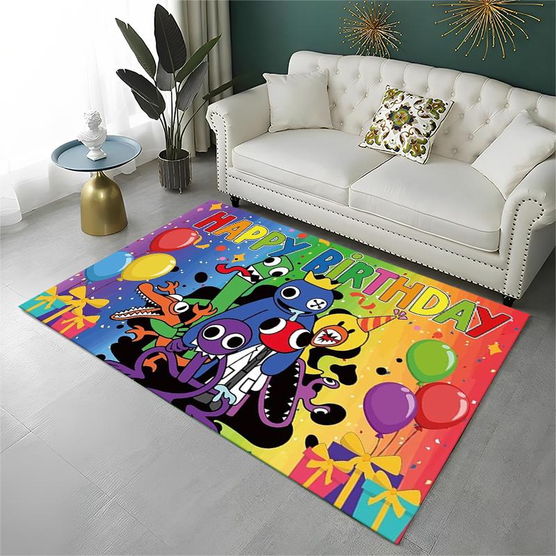 Game R-Rainbow Friends Cartoon Carpet Rug for Playroom Bedroom Living Room Sofa Home Decor,kid Area Rug Non-slip Floor Mat