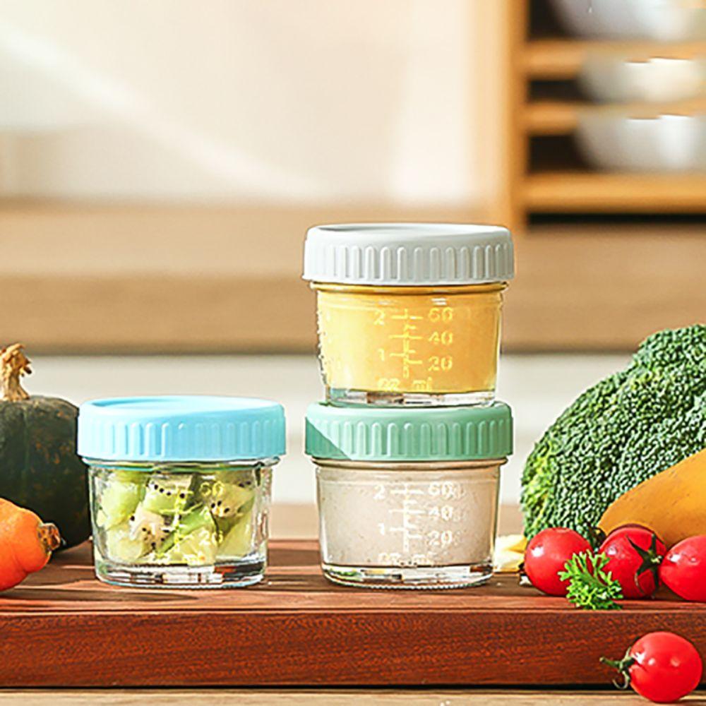 6pcs with Scale Dipping Sauce Cup Reusable Salad Dressing Container Mason Jar Baby Food Jar Honey