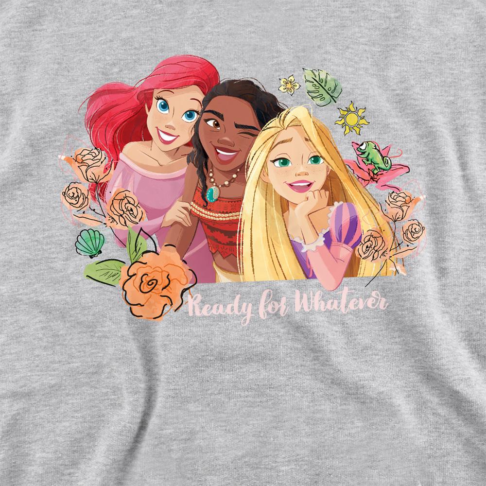 Disney Princess Childrens/Kids Ready For Whatever Ariel Moana Rapunzel Heather Hoodie