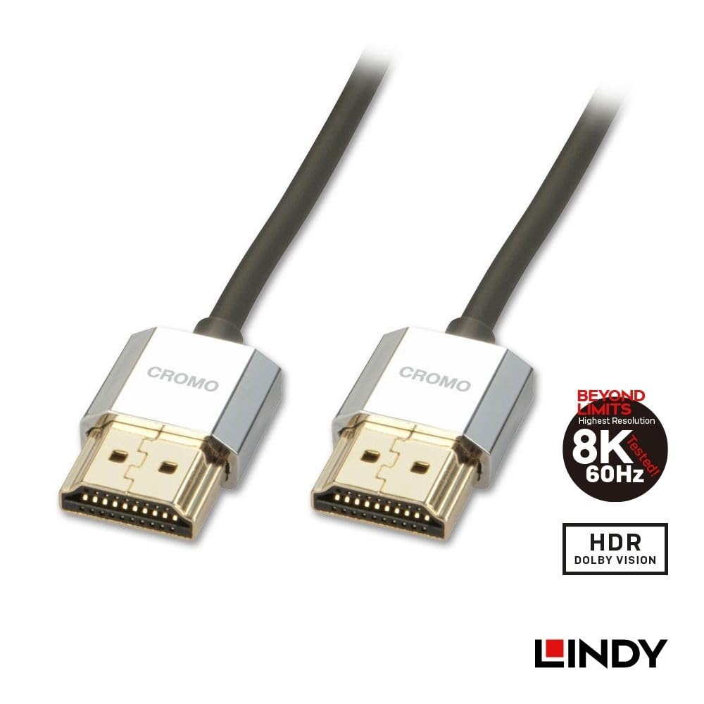 LINDY CROMO LINE Кабель HDMI 4K 0.3м 2.0 Тип-A Ультратонкий (Номер модели 41669)