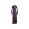 Originals Elongated Dress Solid Color Long Side Split Sports Slim Fit Long Sleeve Dress Women Dresses Purple IS4590