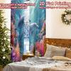 2pcs, 2D FLAT PRINTING Curtains (Without Rod) Ocean Harmony(4) Digital Printing On Holiday Curtains Yarn Curtains Decorations