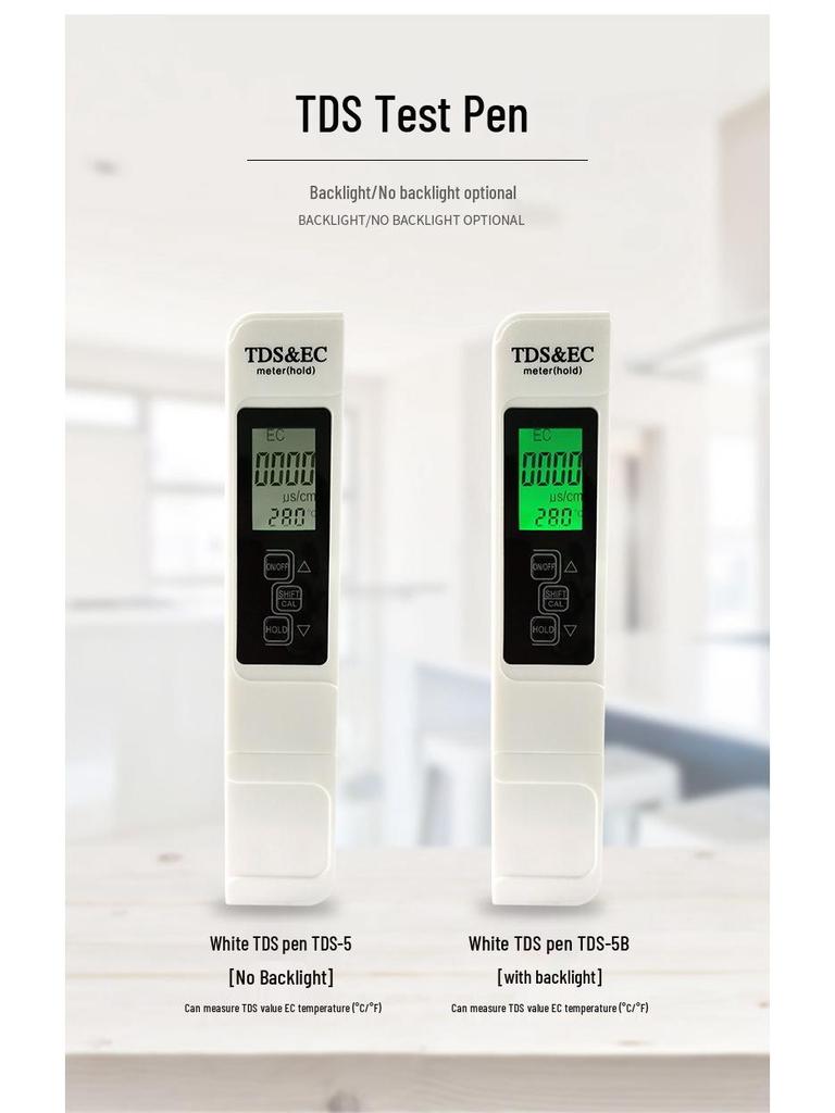 Высокоточный pH-метр для воды для тестирования водопроводной и очищенной воды в домашних условиях